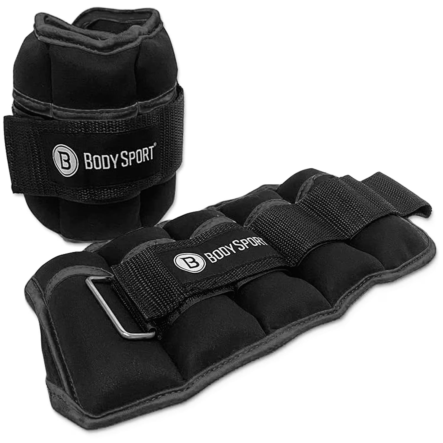 1 Pound – 5 Pound Black/Black Adjustable Ankle Weights for Men, Women, and Kids – Workout Aid for Added Resistance