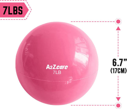 Toning Ball - Weighted Toning Exercise Ball - Soft Weighted Medicine Ball for Pilates, Yoga, Physical Therapy and Fitness