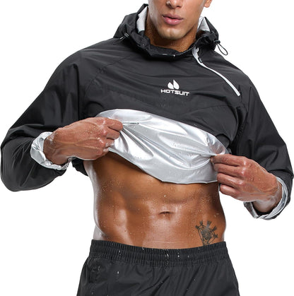 Sauna Suit for Men Sweat Sauna Jacket Pant Gym Workout Sweat Suits