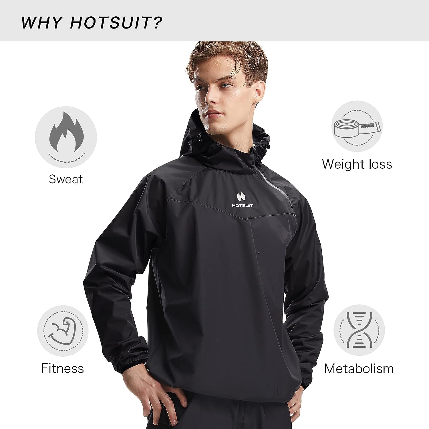 Sauna Suit for Men Sweat Sauna Jacket Pant Gym Workout Sweat Suits