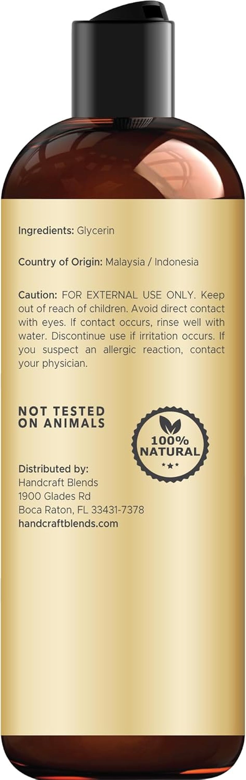 Vegetable Glycerin/Glycerine - for DIY Blends 8 Fl Oz - 100% Pure and Natural - Premium Grade Oil for Skin and Hair - Hair and Body - Massage